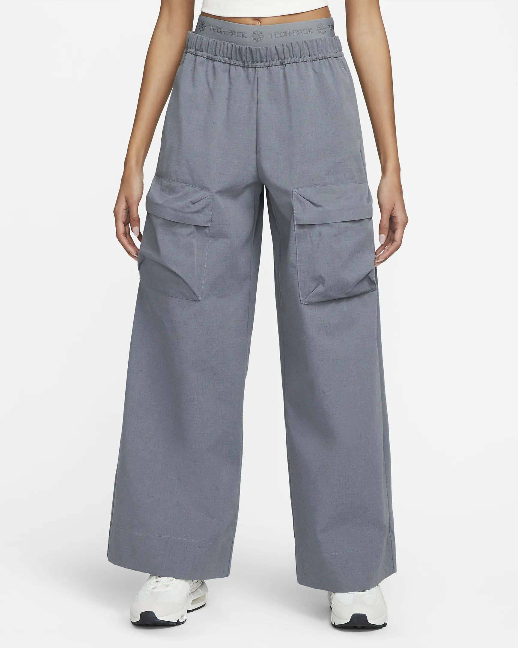 Nike Sportswear Tech Pack High-Waisted Wide-Leg Ripstop Trousers Grey Heather