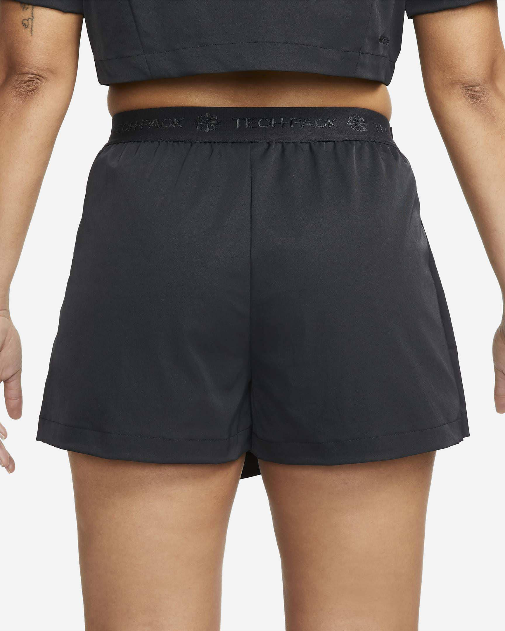 Nike Sportswear Tech Pack Mid-Rise Skort Black Back