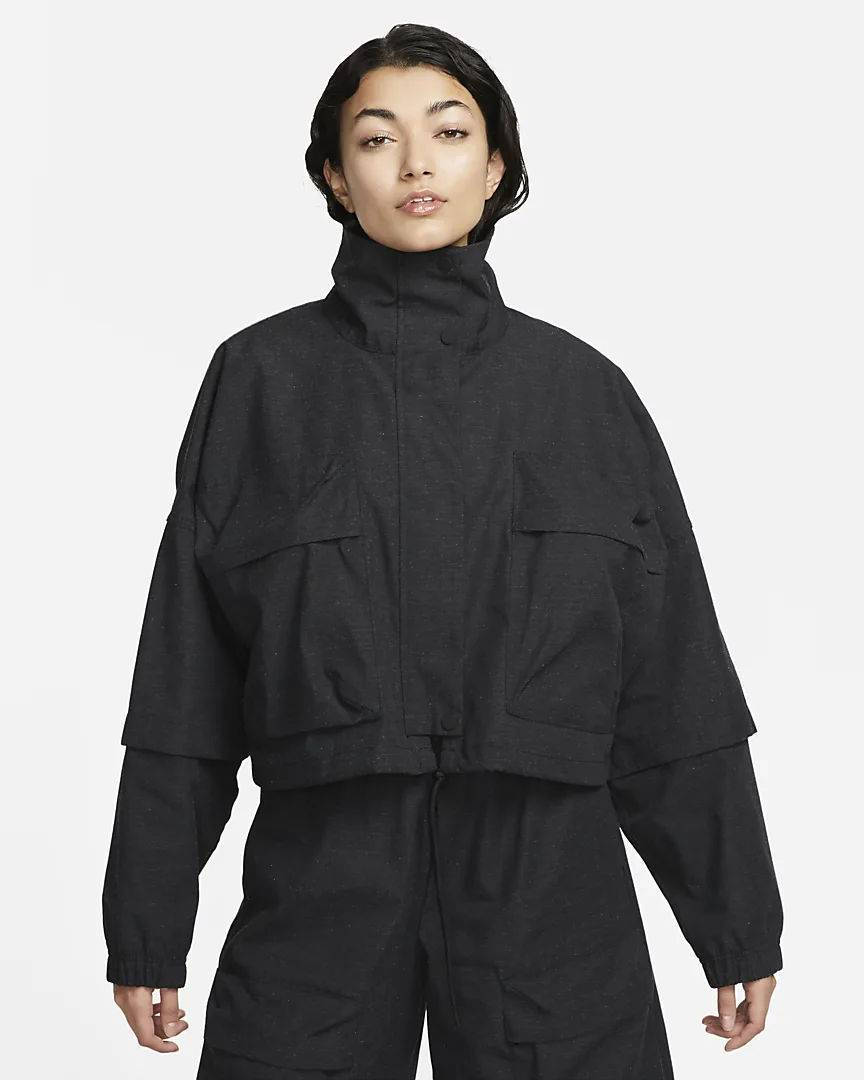 Nike Sportswear Tech Pack Ripstop Jacket Black Heather Feature