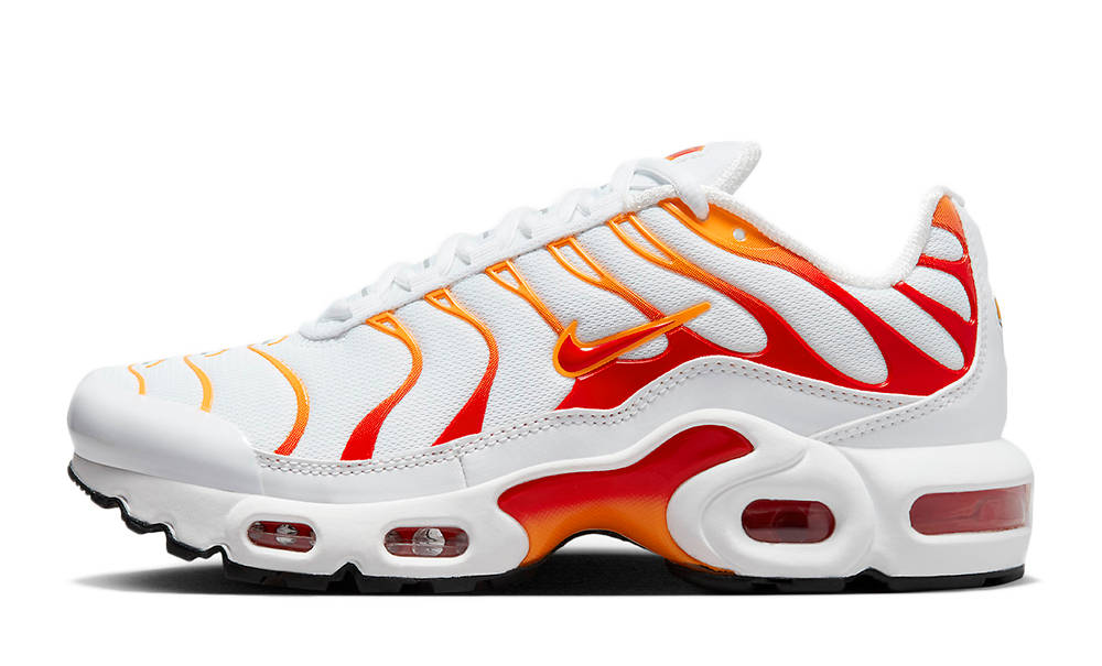 Nike TN Max Plus GS White Orange Red | To Buy | FN3857-100 | The Sole Supplier