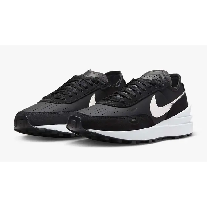 Nike Waffle One Leather Black White | Where To Buy | DX9428-001 | The ...