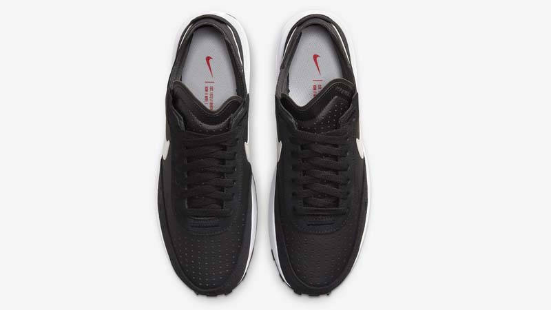 Nike Waffle One Leather Black White Middle