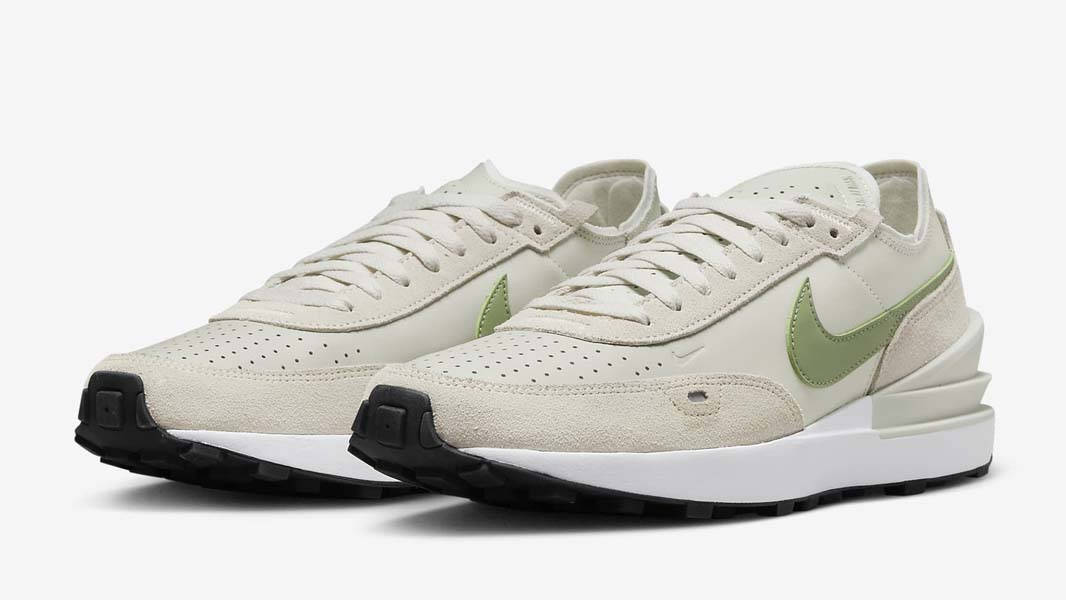 nike waffle one light bone
