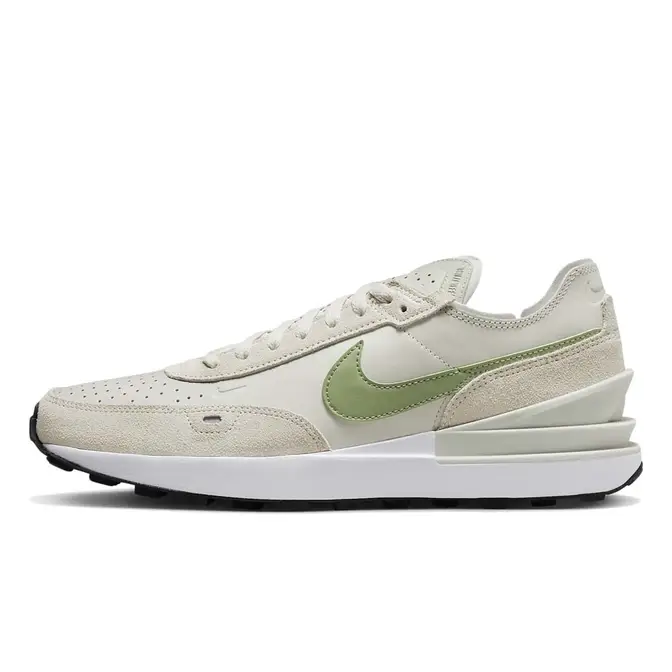 Nike Waffle One Leather Light Bone Oil Green | Where To Buy | DX9428 ...