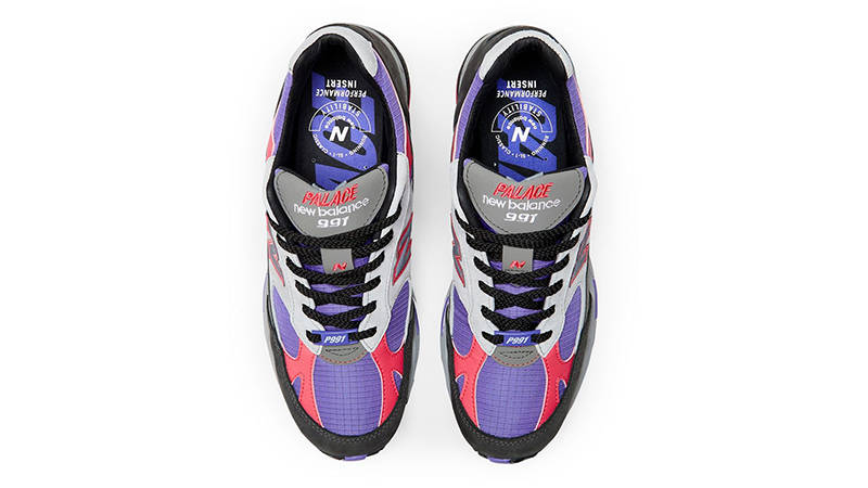 Palace x New Balance 991 Grey Pink Multi M991PLE Top