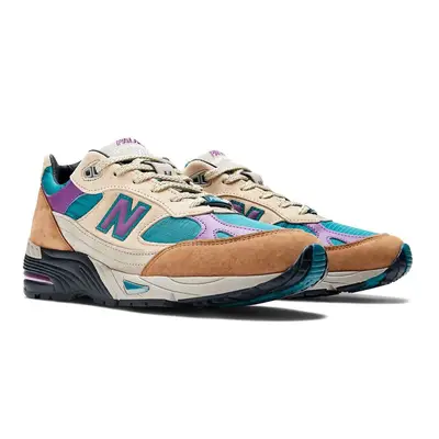 Sneakers and shoes New Balance 57 40 sale Teal Tan Multi M991PAL Side
