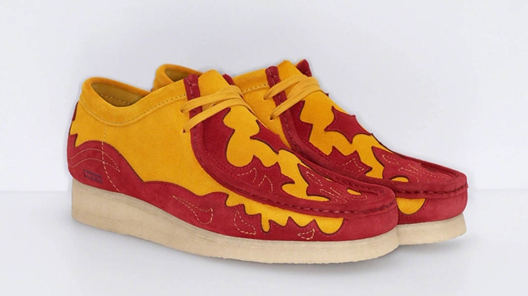 Supreme x Clarks Wallabee Red Yellow | Where To Buy