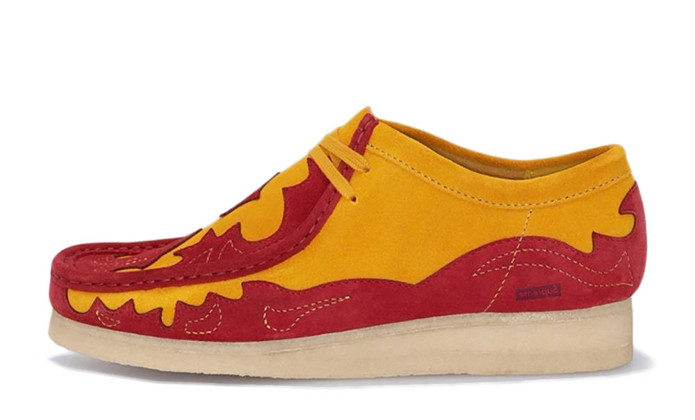 Supreme x Clarks Wallabee Red Yellow