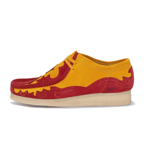 Supreme x Clarks Wallabee Red Yellow