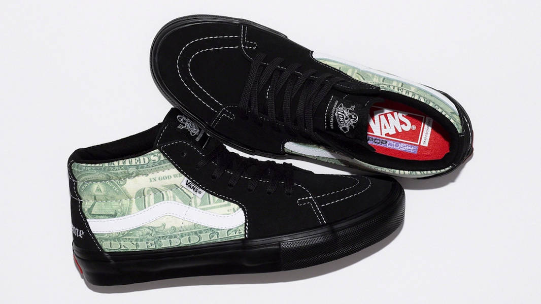 Supreme x Vans Skate Grosso Mid Money Black | Where To Buy