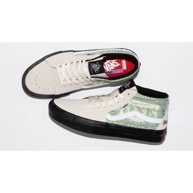 Supreme x Vans Skate Grosso Mid Money White | Where To Buy | The Sole  Supplier