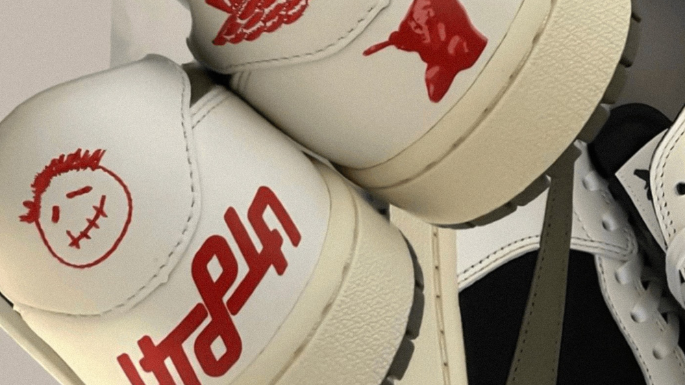 Image via ogchaseB Travis Scott Ramps up his UTOPIA Roll-Out with Themed Air Jordan 1 Lows