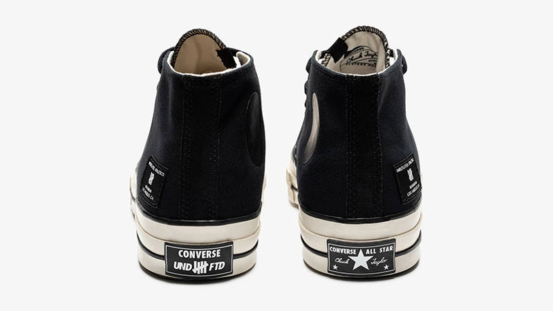 UNDEFEATED x Converse Chuck 70 Mid Black Natural Ivory A00673C Back