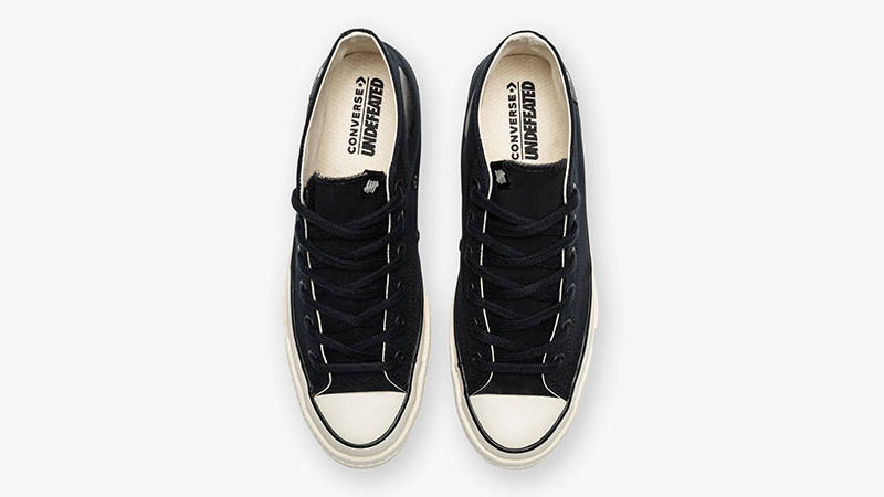 UNDEFEATED x Converse Chuck 70 Mid Black Natural Ivory A00673C Top