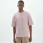 UNIQLO U Airism Cotton Crew Neck Oversized Half-Sleeve T-Shirt Pink