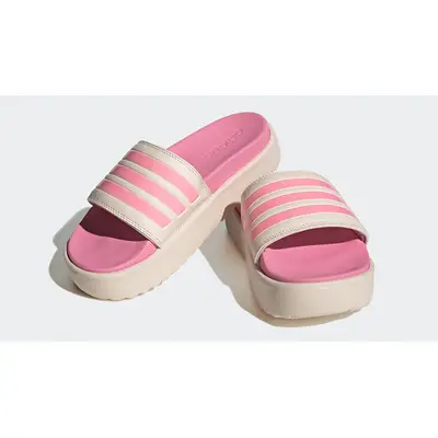 adidas stlt Adilette Platform Slides Beam Pink HP9409 Front