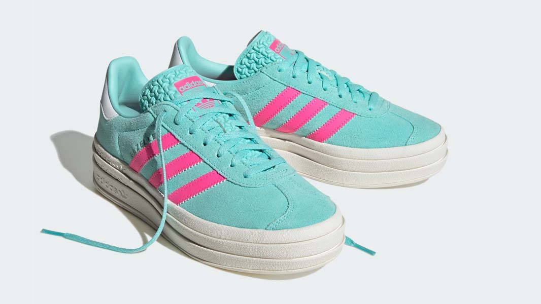adidas Gazelle Bold Flash Aqua Pink Front