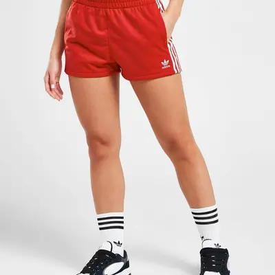 adidas kim Originals 3-Stripes Poly Shorts Red Front
