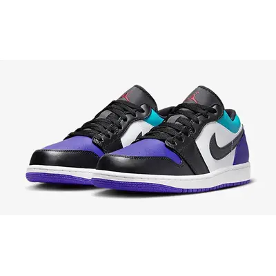 Air Jordan 1 Low Black Purple Teal 553558-154 front