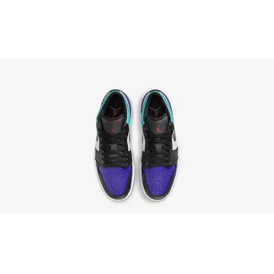 Air Jordan 1 Low Black Purple Teal 553558-154 middle