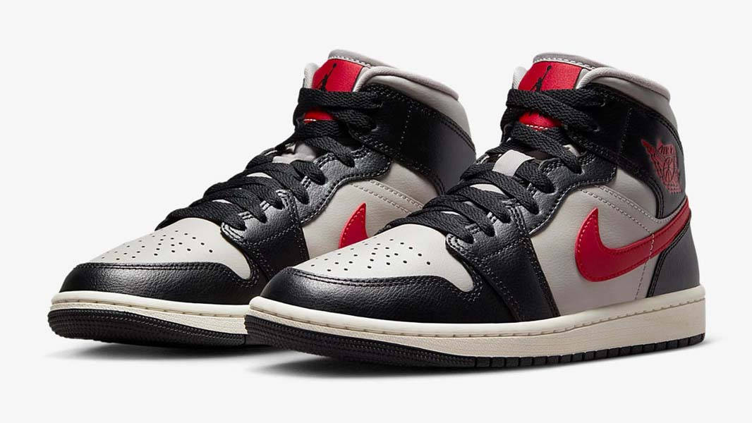 Air Jordan 1 Mid Black College Grey Front
