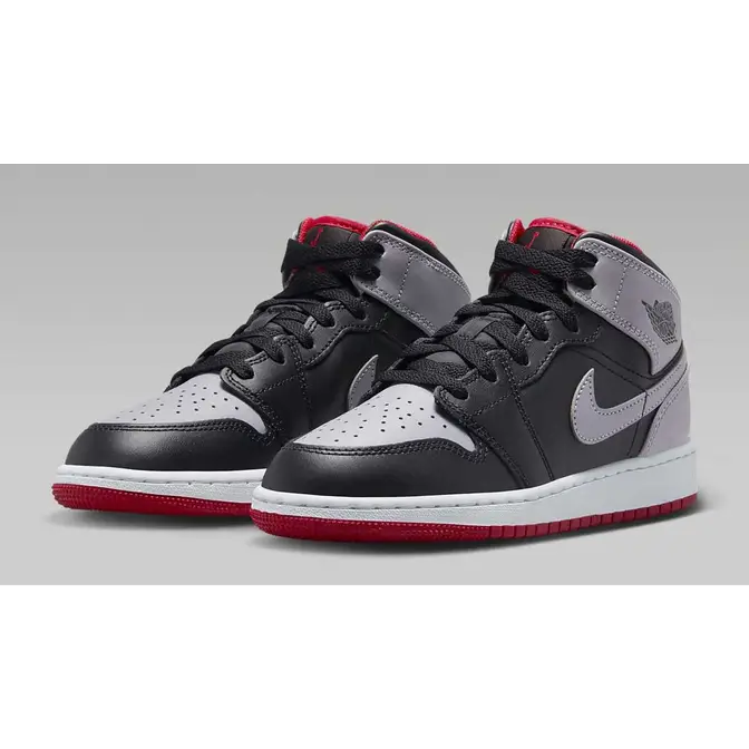 Air Jordan 1 Mid GS Black Grey Red Where To Buy DQ8423 006 The Sole Supplier