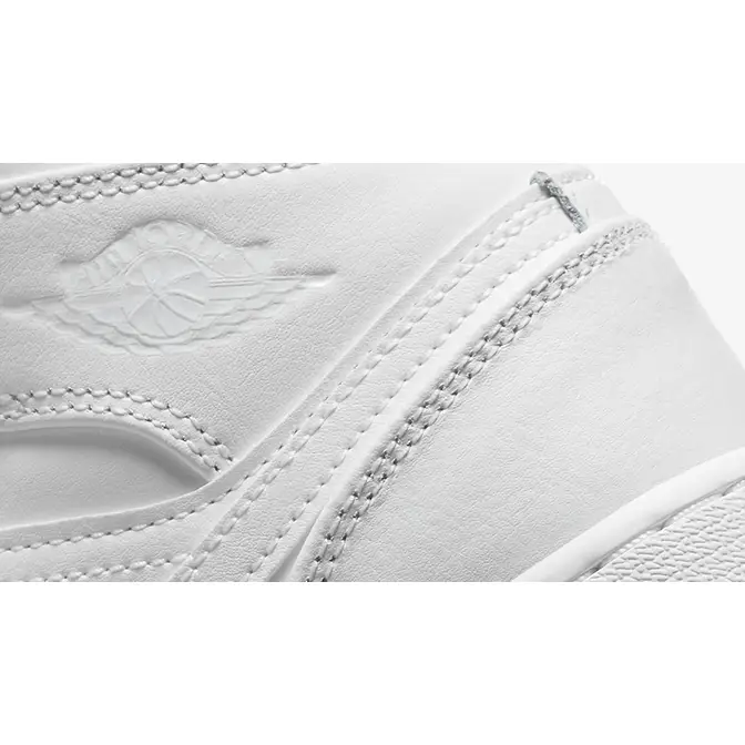 Air Jordan 1 Mid GS Smooth Triple White | Where To Buy | 554725-136 ...