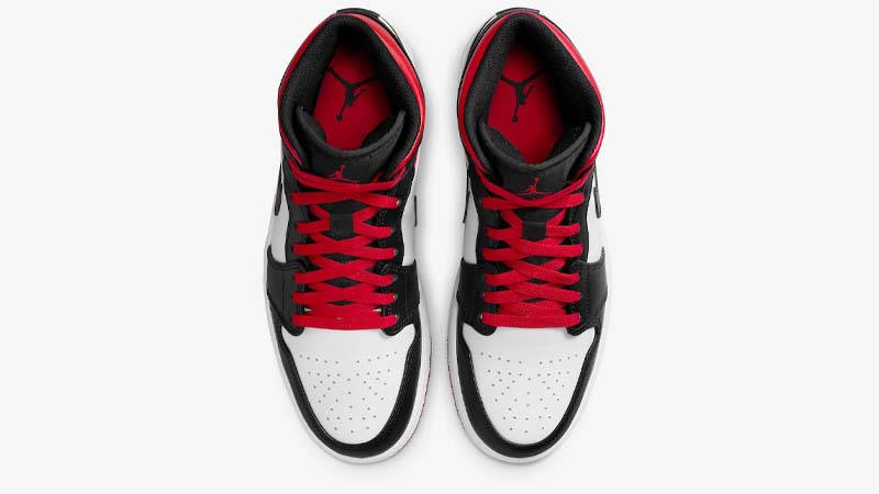 Air Jordan 1 Mid Gym Red Black Toe Middle