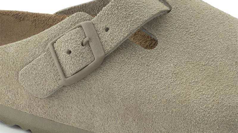 Birkenstock Boston Faded Khaki Closeup
