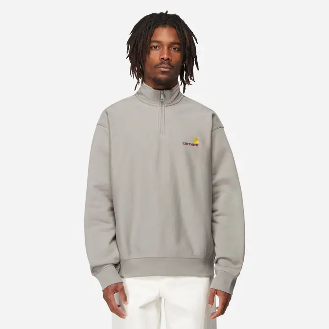 Carhartt WIP Half Zip American Script Sweatshirt | Where To Buy