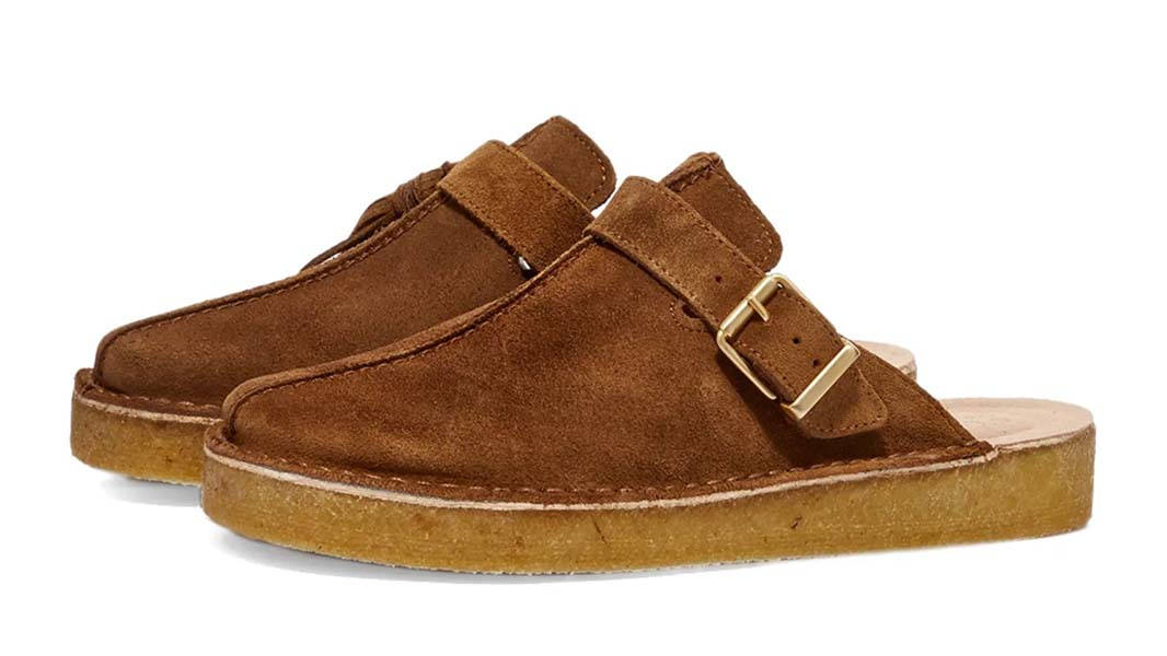 Clarks Originals Trek Mule Caramel Suede Front