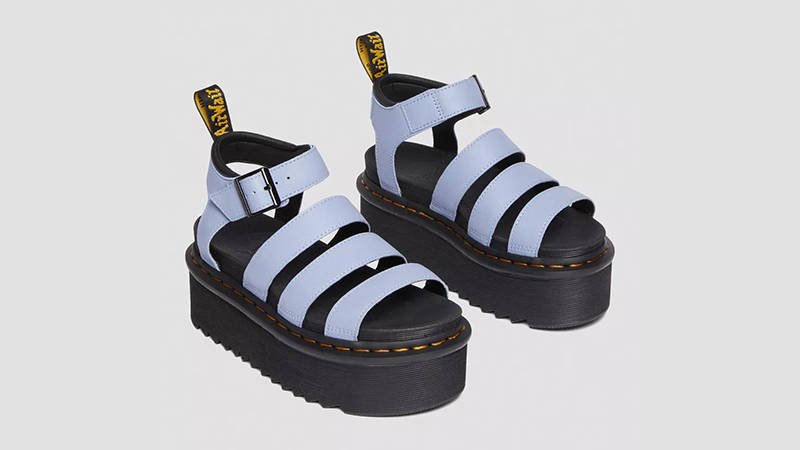 Dr. Martens Blaire Quad Platform Sandals Blue 30704434 Front