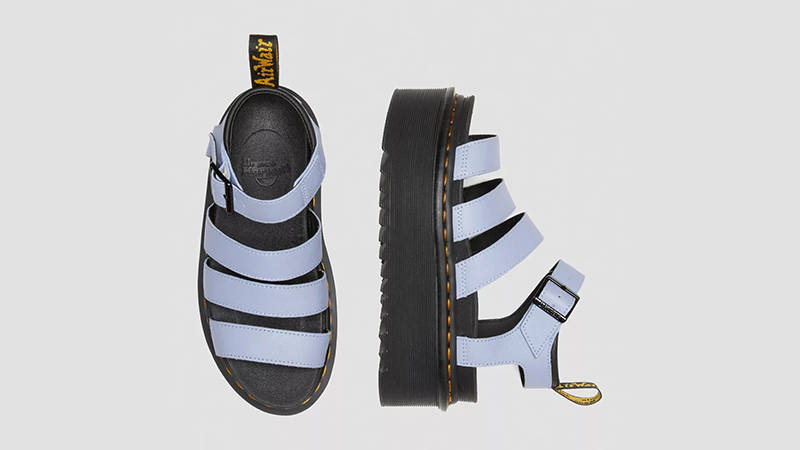 Martens Blaire Quad Platform Sandals Blue Where To Buy