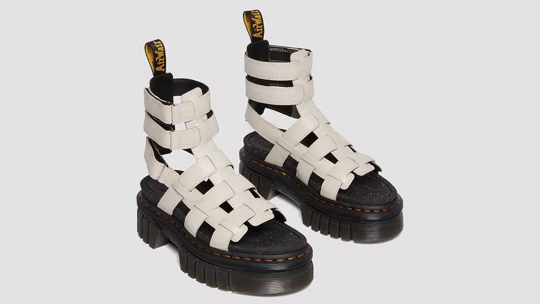 Dr Martens Ricki Gladiator Platform Sandals Grey 30575055 Front