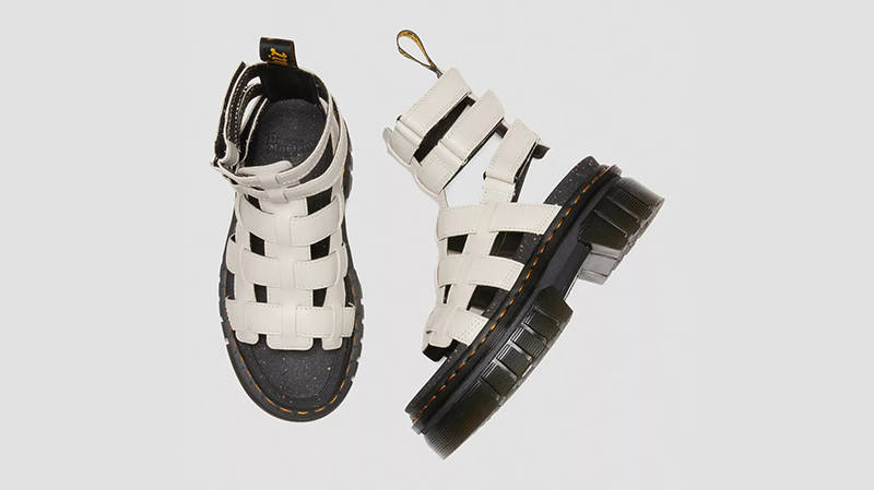 Dr Martens Ricki Gladiator Platform Sandals Grey 30575055 Top