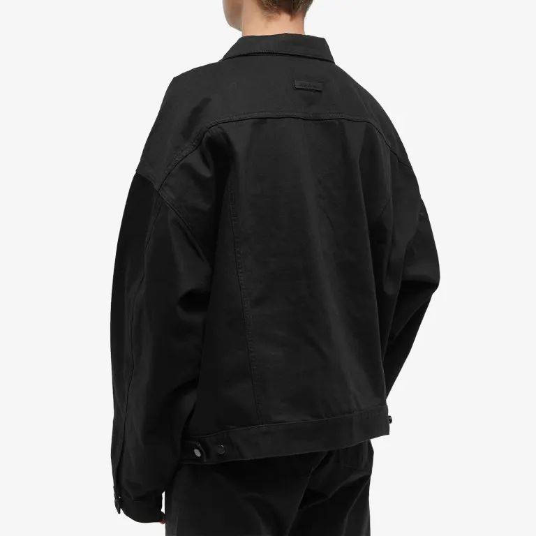 Fear of God ESSENTIALS Core 23 Denim Jacket Black Backside