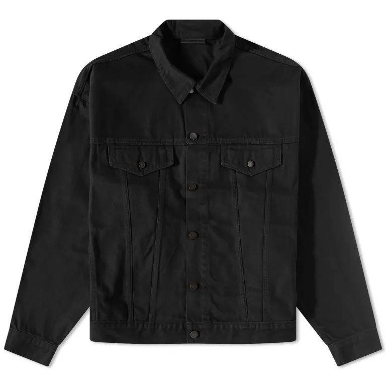 Fear of God ESSENTIALS Core 23 Denim Jacket Black Feature