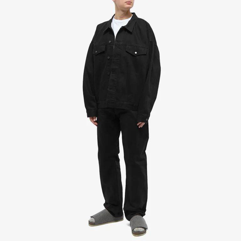 Fear of God ESSENTIALS Core 23 Denim Jacket Black Full Image