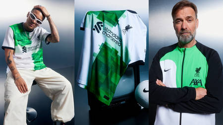 Liverpool F.C.'s 23/24 Away Kit Offers a Modern Take on Its 95/96 Counterpart Liverpool F.C.'s 23/24 Away Kit Offers a Modern Take on Its 95/96 Counterpart