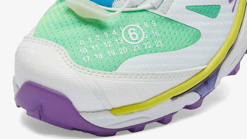 MM6 Maison Margiela x Salomon XT-4 Mules Teal Purple Front Closeup