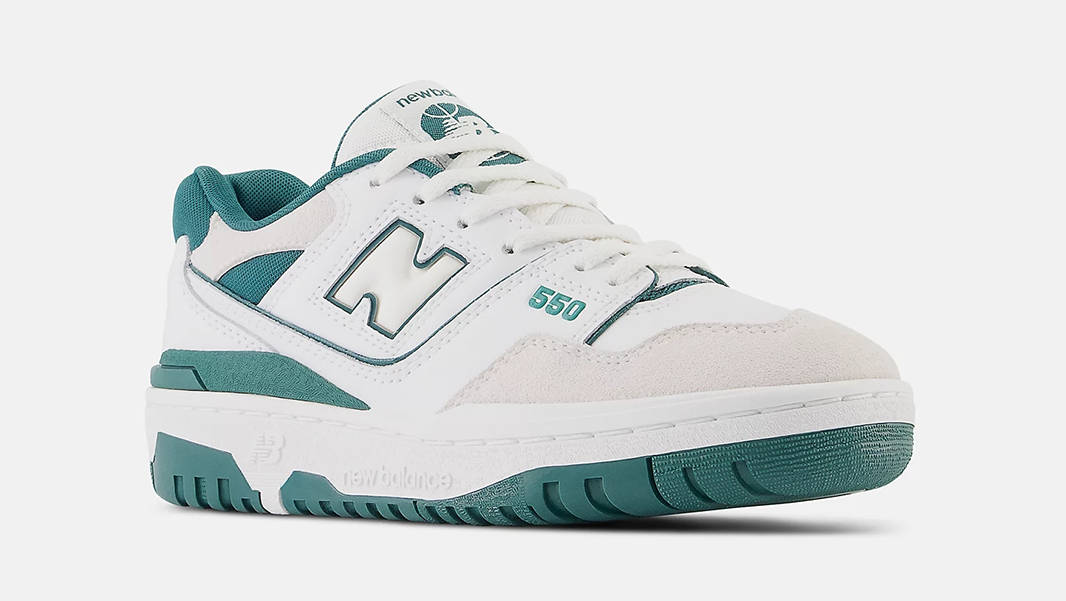 New Balance 550 GS White Vintage Teal GSB550TA Side