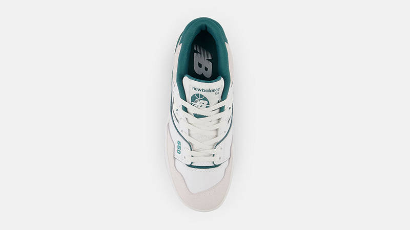 New Balance 550 GS White Vintage Teal GSB550TA Top