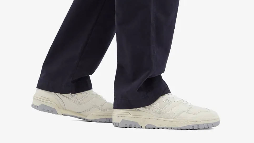 New Balance 550 Turtledove Grey BB550PWD on feet