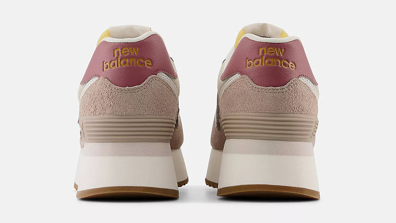 New Balance 574+ Driftwood Burgundy WL574ZKA Back