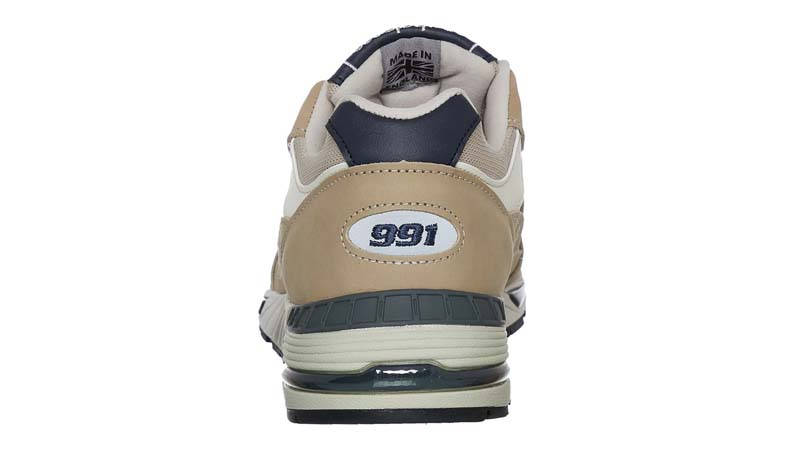 New Balance 991 Made in UK Elm Brown Rice Back