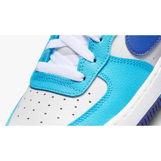 Juniors Nike Air Force 1 LV8 2 UNC Split (GS) DZ2660 100 White Photo Blue