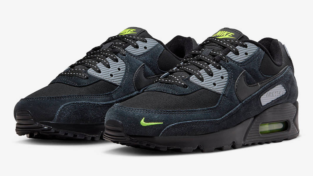 Nike Air Max 90 Black Obsidian Volt FQ2377-001 Side