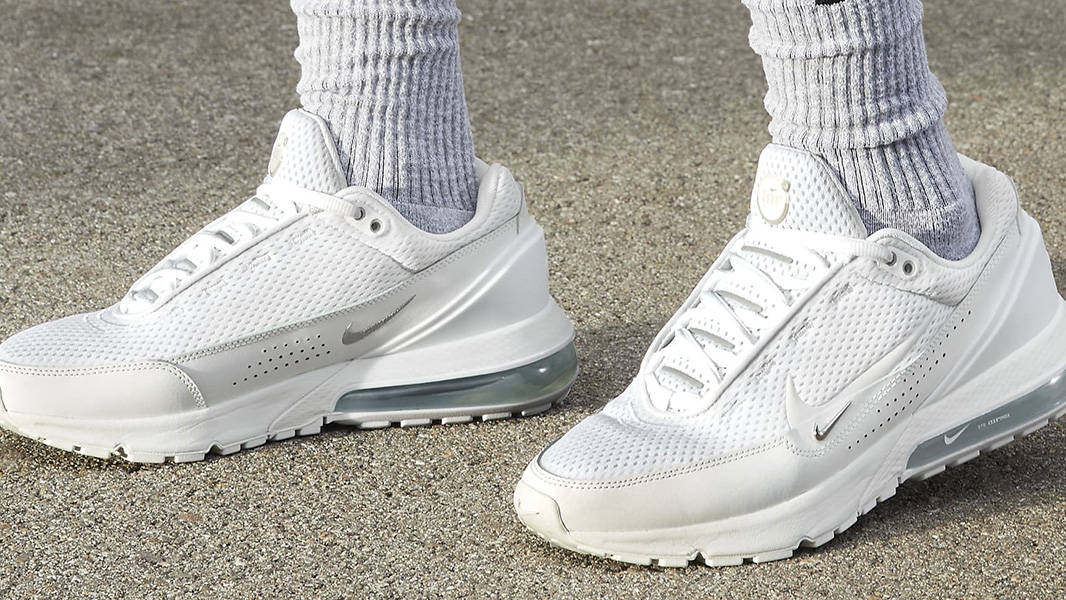 nike air max white on feet