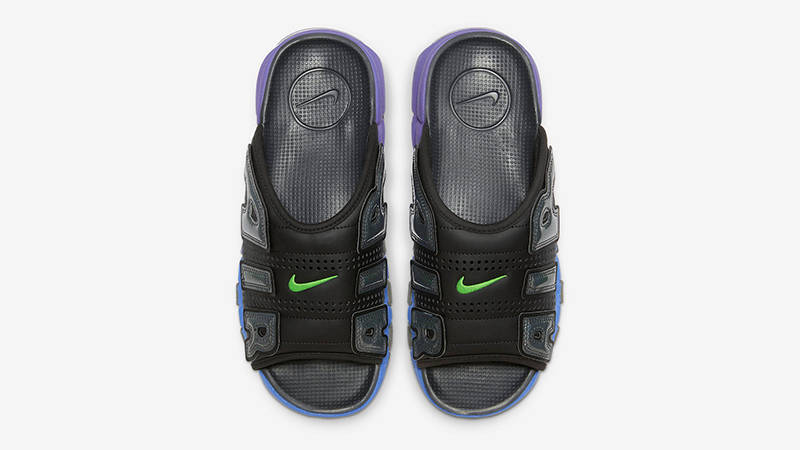 Nike Air More Uptempo Slide Black Blue Purple