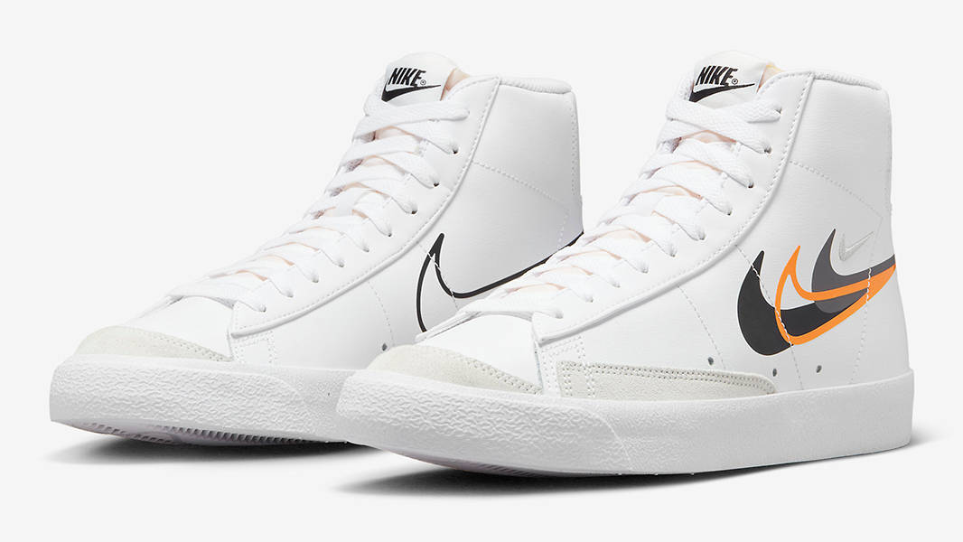 Nike Blazer Mid 77 Multi-Swoosh White FN7809-100 Side